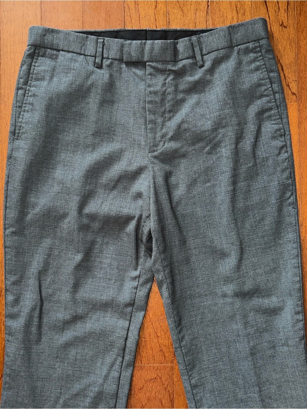 Banana Republic Slim Fit Wool Dress Pants Gray Men’s 33x32 Office Dadcore - Picture 3 of 9